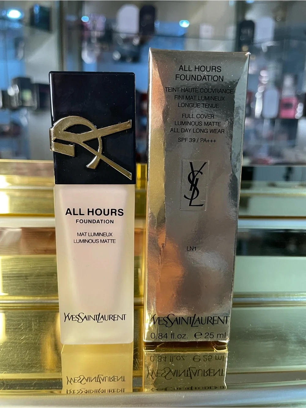 Yves Saint Laurent All Hours Foundation - Light Beige with Gold Accents